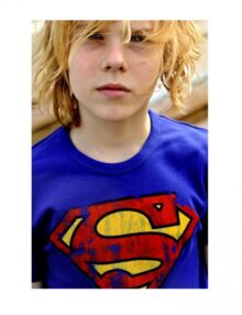 Logoshirt Superman Supergirl Rock The Kid rockthekid superhelden partnerlook kinderkleider lolabrause