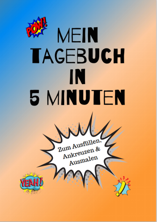 Tagebuch in 5 Minuten Rock The Kid rockthekid taschenbuch kindertagebuch